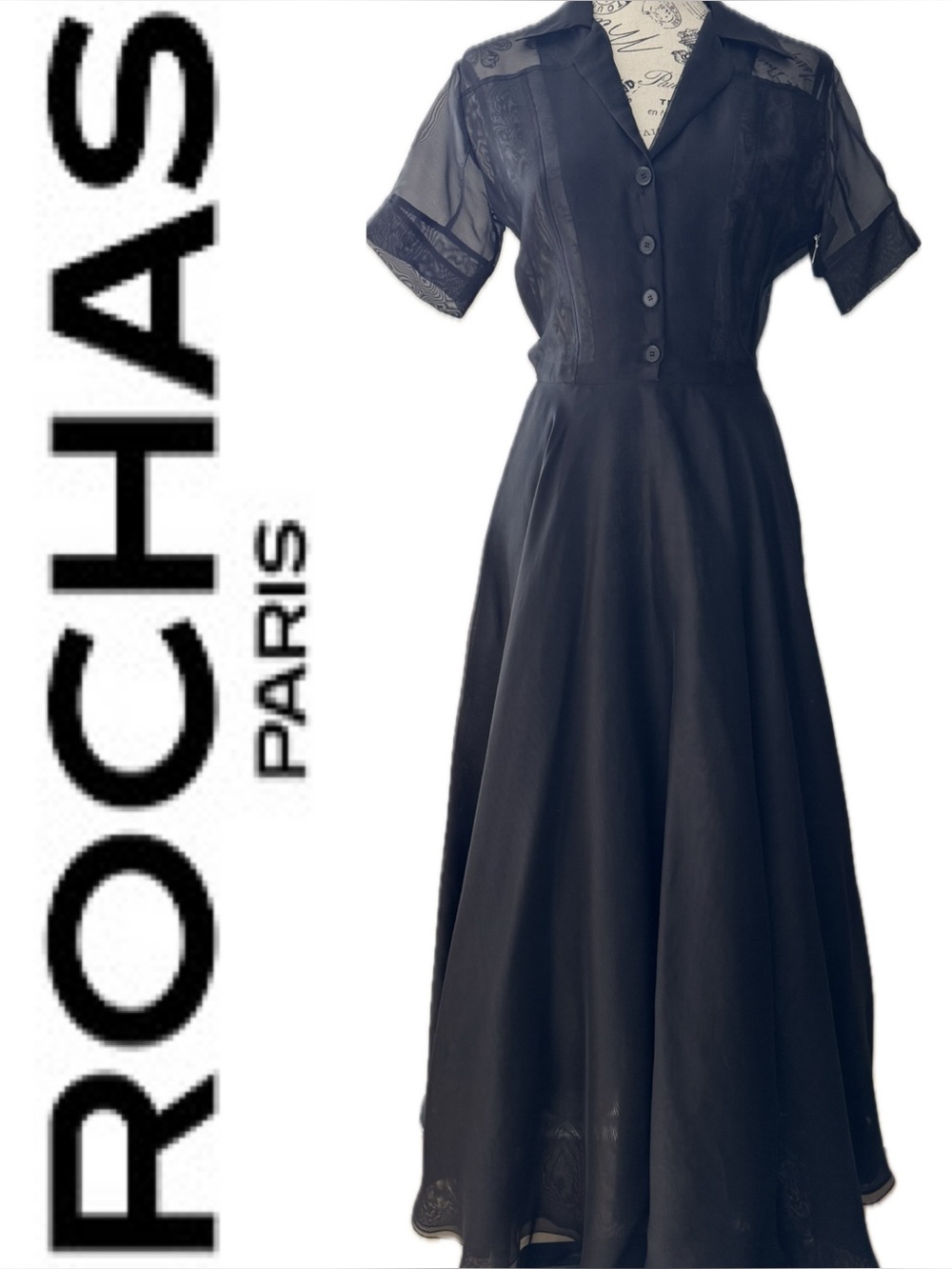 ROCHAS 🖤 Organza Maxi Dress